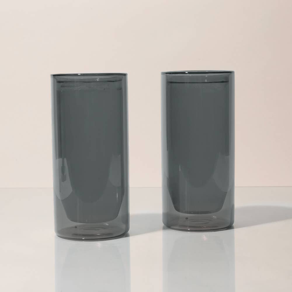 Yield 6oz Double Wall Glasses (Gray - Set of 2)