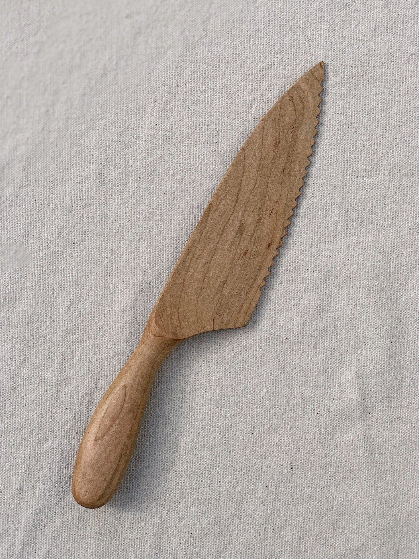 Maple Wood Cake Knife